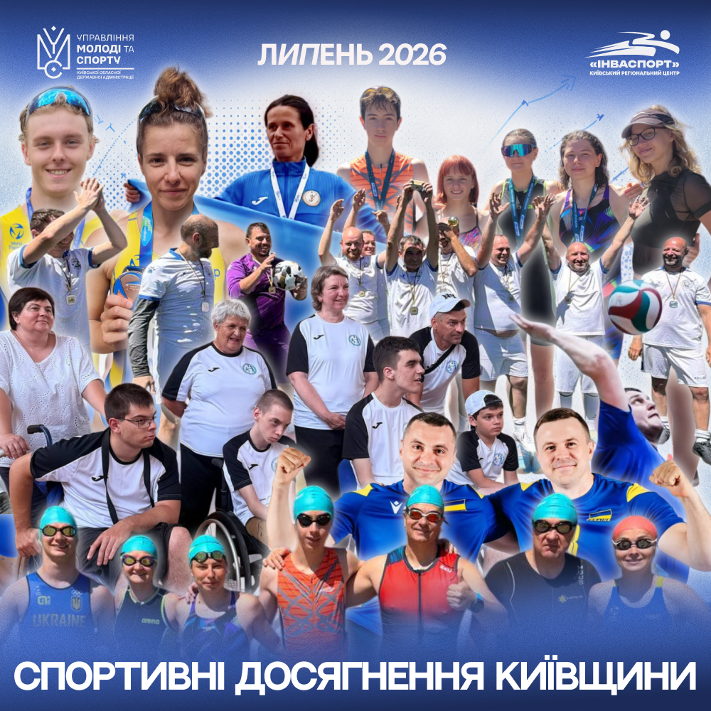 Липень 2026: досягнення та виступи спортсменів Київщини