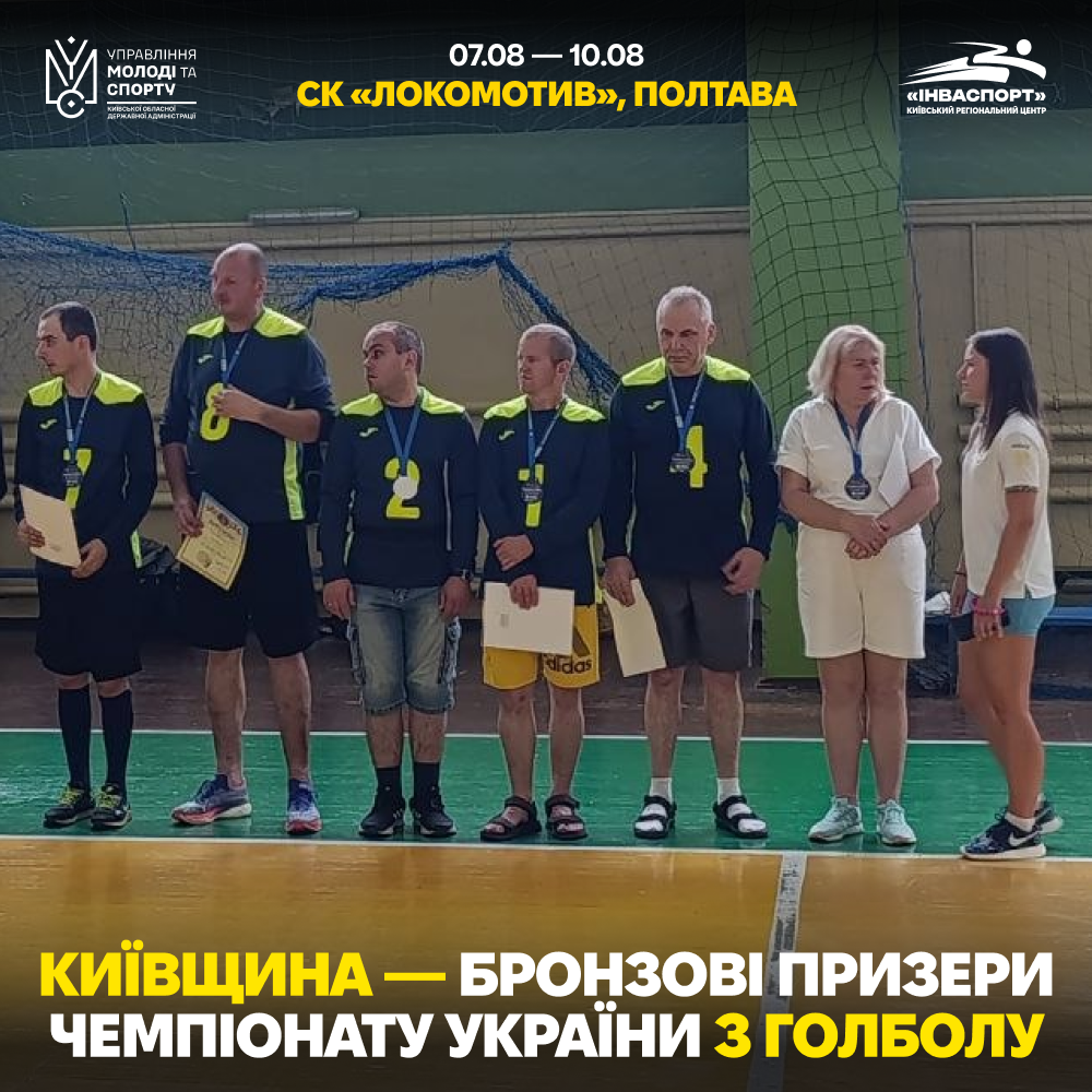 Київщина — бронзовий призер чемпіонату України з голболу